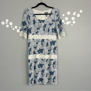 Rabbit Rabbit Rabbit Lace Floral Sheath Dress Size 8